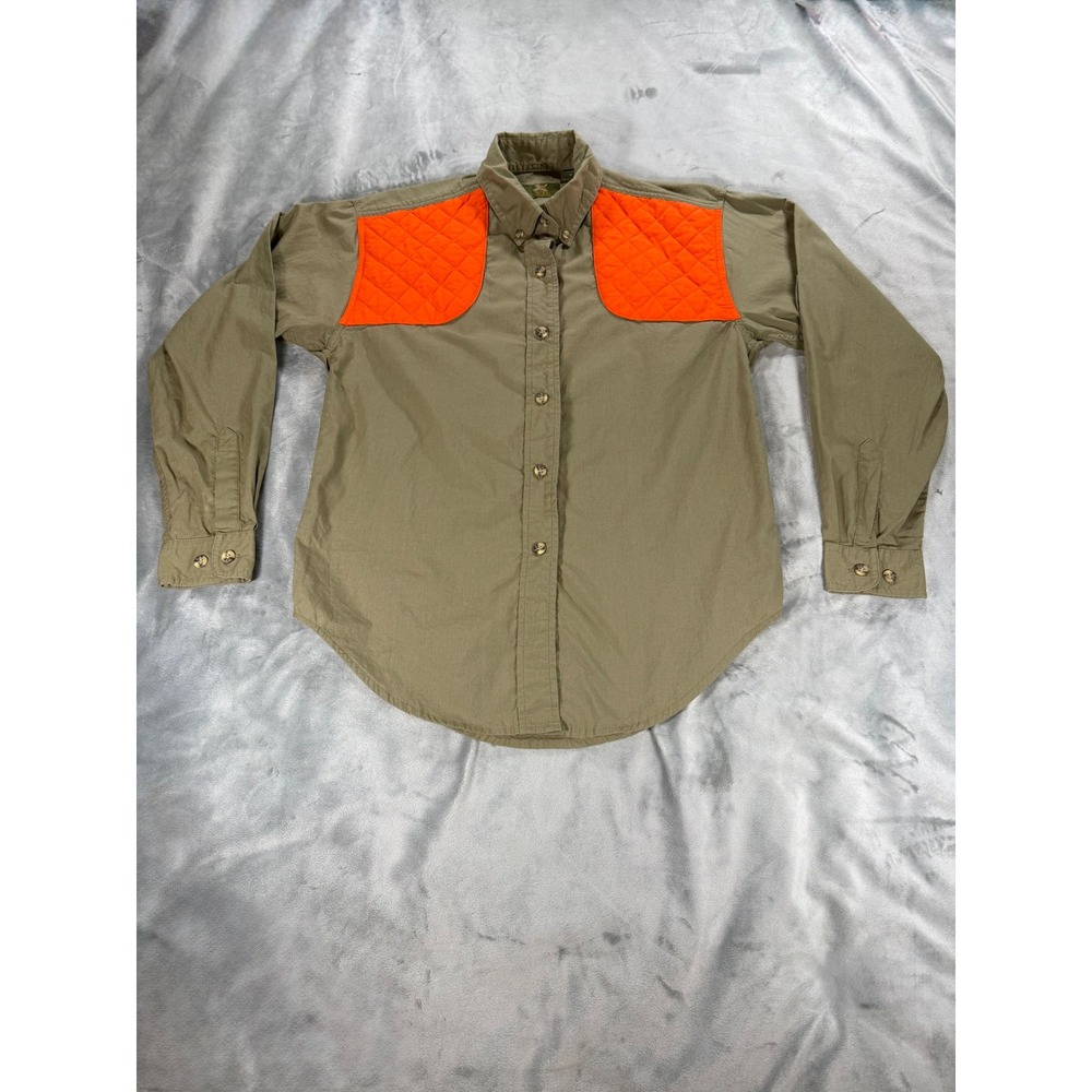 Kevin's Double Breasted Women's Long Sleeve Khaki Orange Hunting Shirt Size Sm